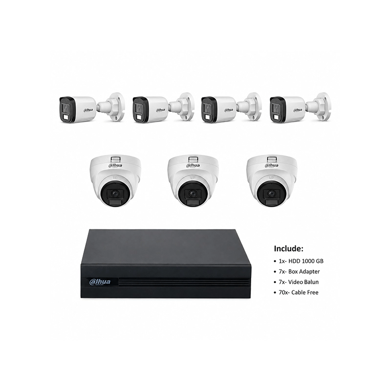 Dahua 7 Unit Security Package With Monitor