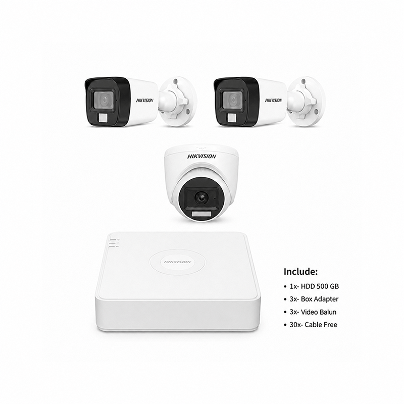 Hikvision 3 Unit Security Package
