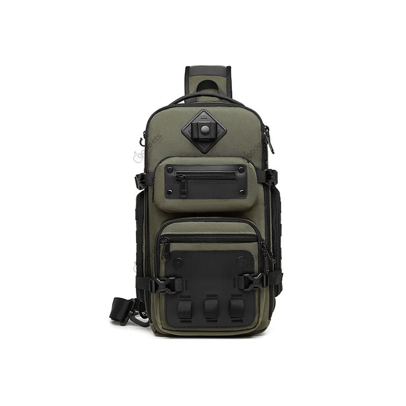 Ozuko 9585 Tactical Style EDC Sling Bag with Tripod Holder