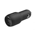 Belkin Dual USB-A Car Charger 24W with Lightning Cable 1M