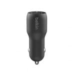 Belkin Dual USB-A Car Charger 24W with Lightning Cable 1M