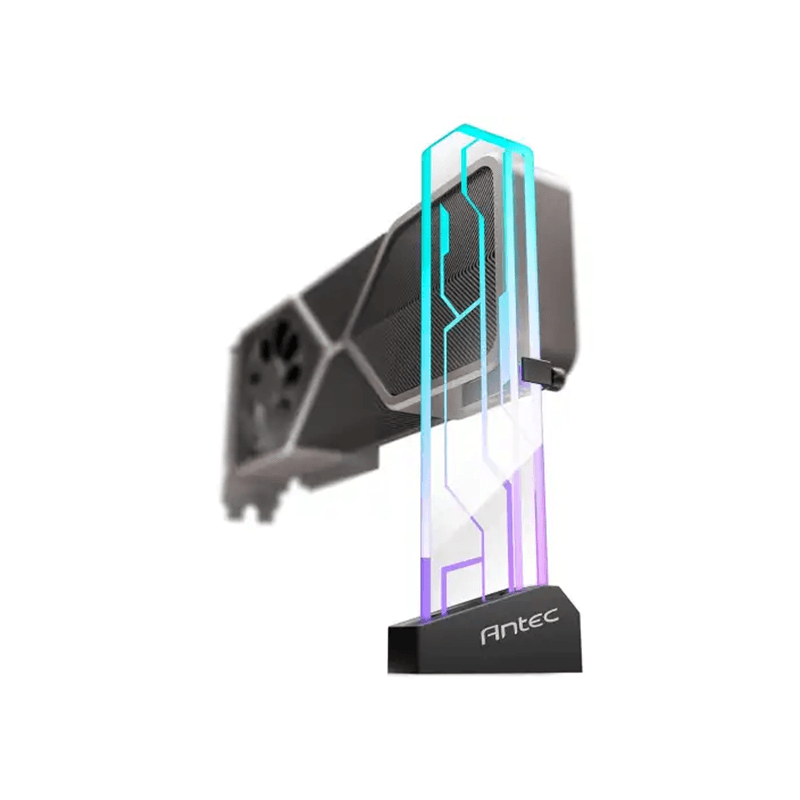 Antec AT-GPUH-ARGB-TG-BK Tempered Glass ARGB GPU Holder
