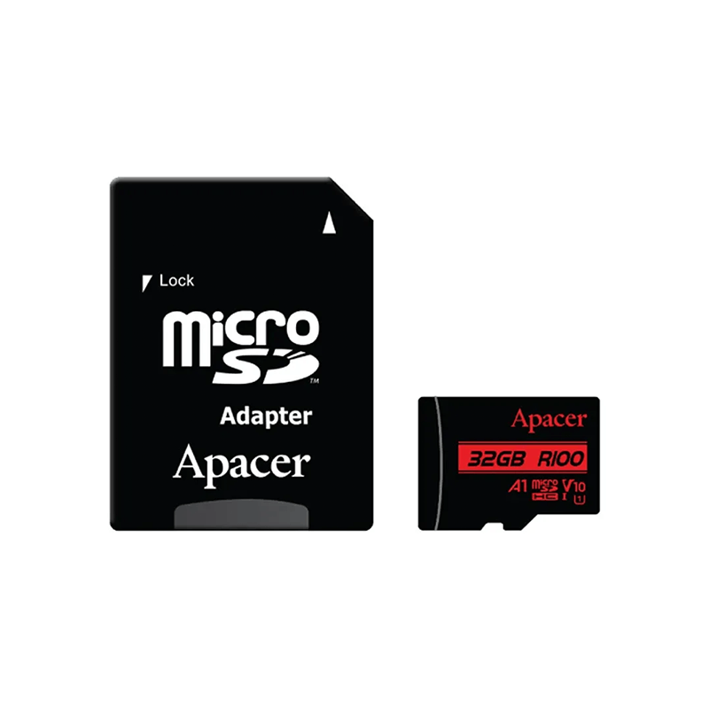 Apacer R100 UHS-1 U1 V10 A1 MicroSDHC Memory Card with Adapter