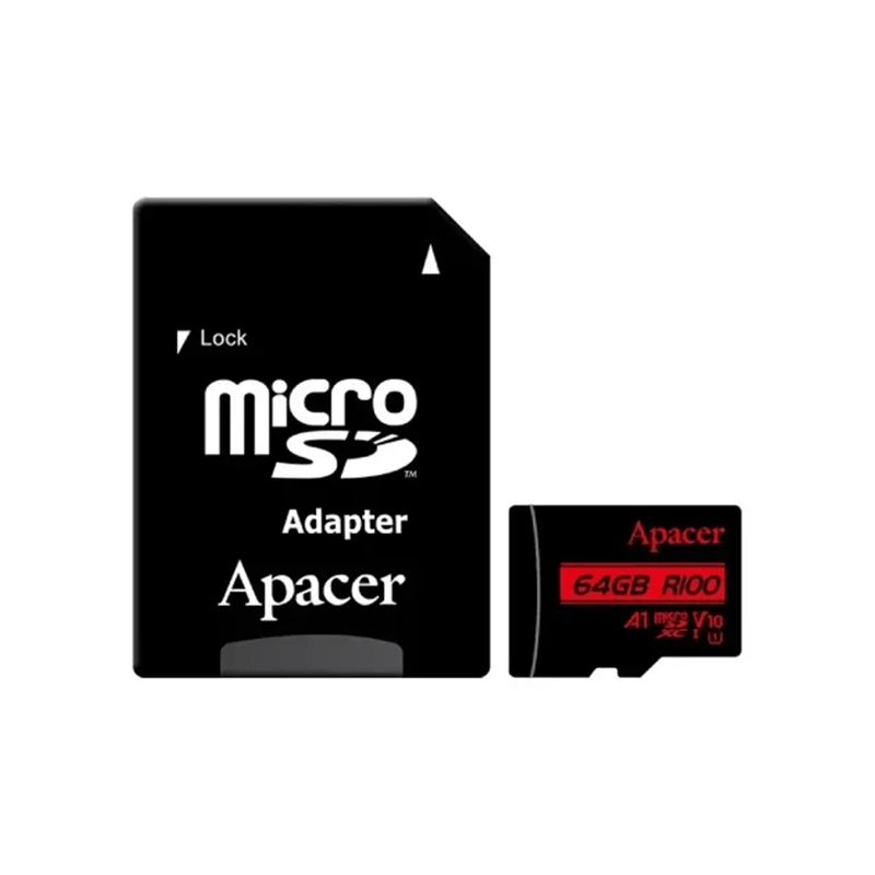 Apacer R100 UHS-1 U1 V10 A1 MicroSDHC Memory Card with Adapter