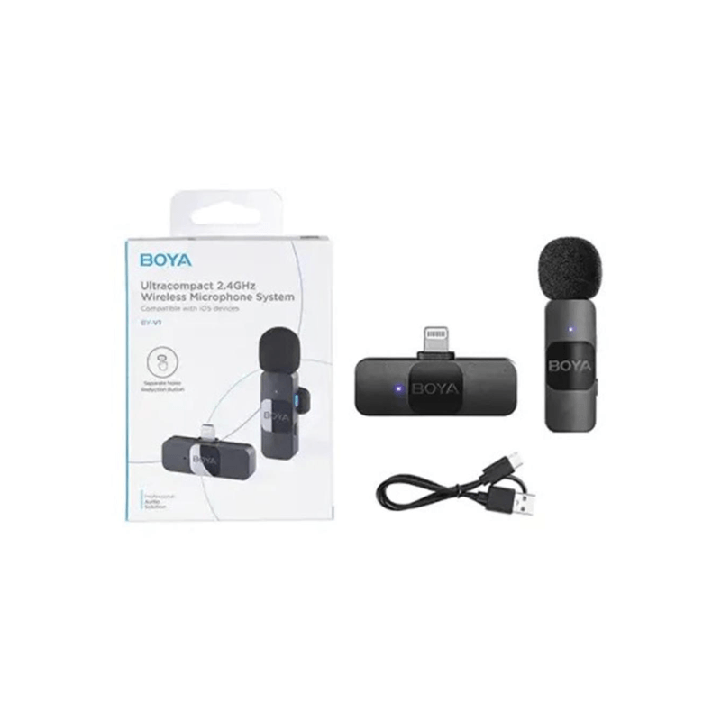 BOYA BY-V1 Ultracompact Wireless Lavalier Microphone for iOS