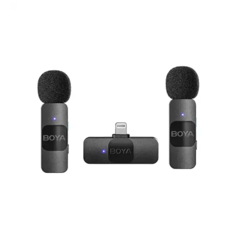 BOYA BY-V2 Ultracompact Dual Channel Wireless Lavalier Microphone for iOS