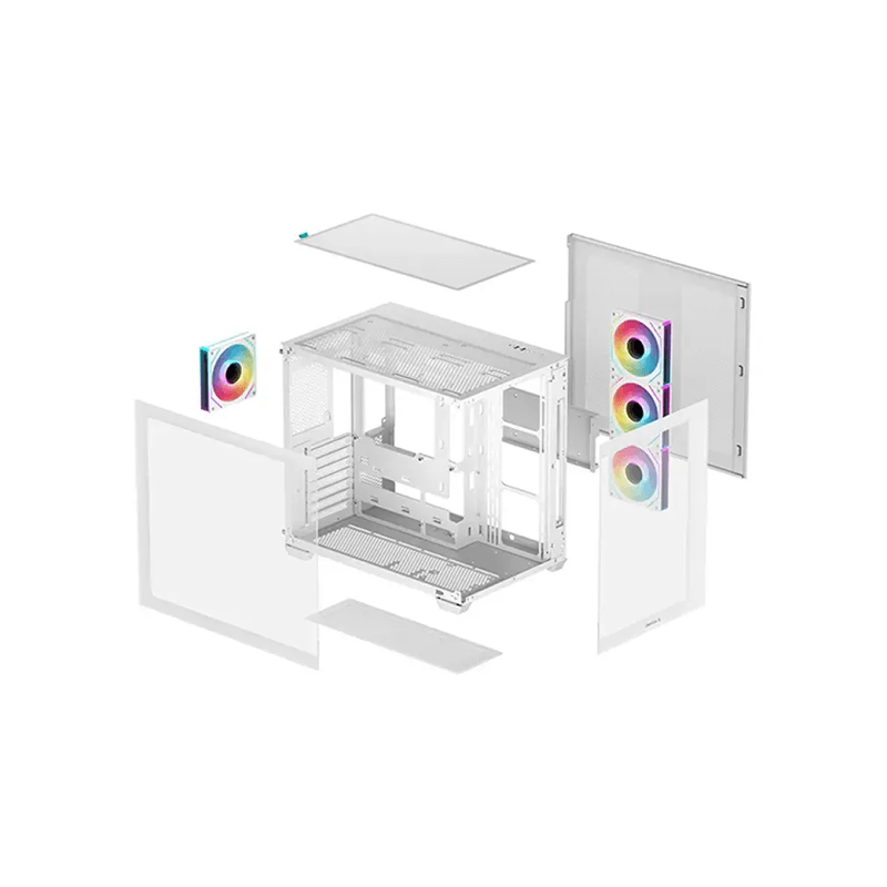 Deepcool CG530 4F WH Mid Tower ATX Gaming Casing