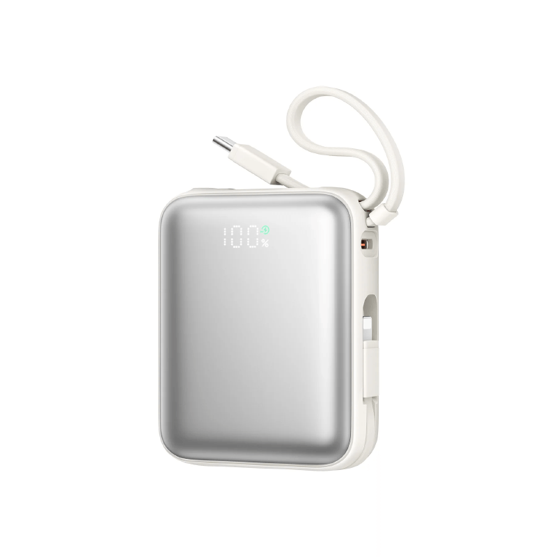 Joyroom JR-PBF29 22.5W Mini Power Bank with Built-in Cable - 20000mAh