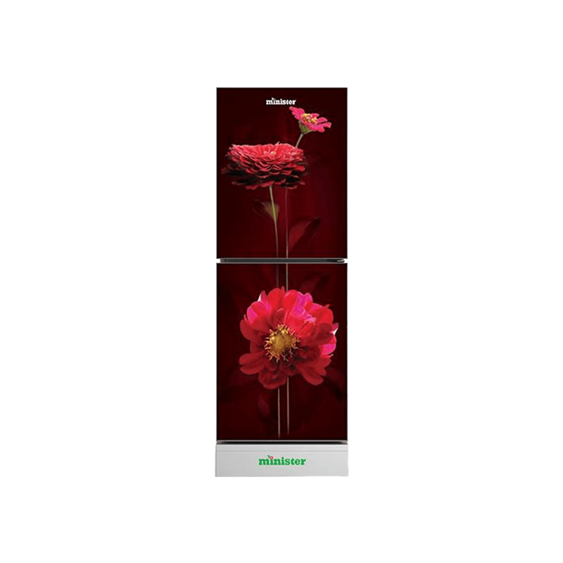 Minister M-175G Maroon Peony Refrigerator - 175L