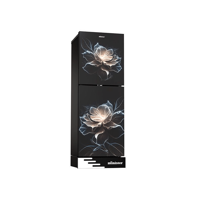 Minister M-266 Blue Marble Lotus Black Full Match Refrigerator - 266L