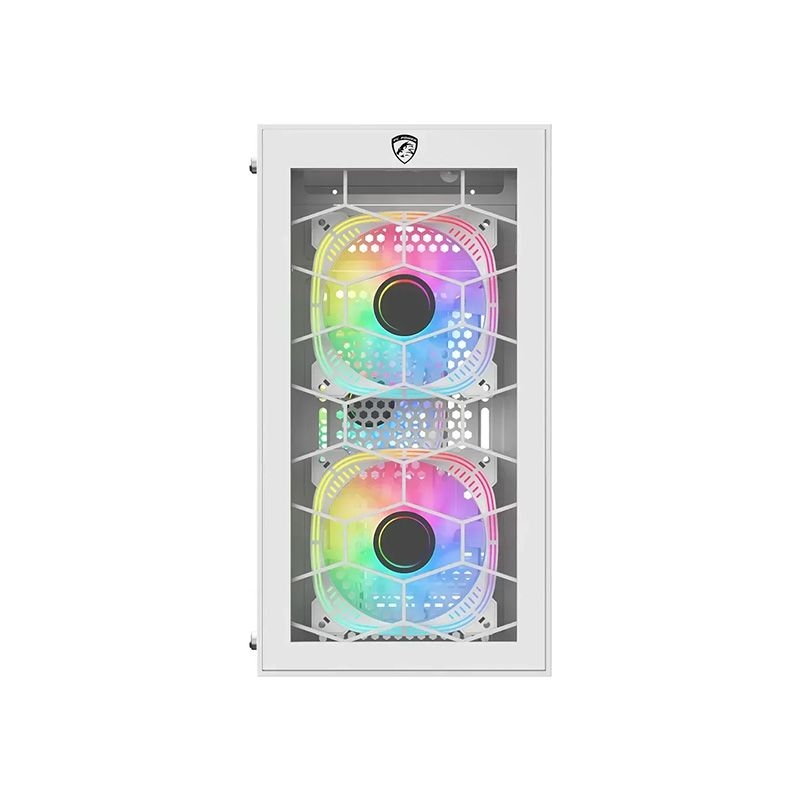 PC Power Spider Web Crystal Mini Tower 3 ARGB Fan Gaming Casing with 230W PSU