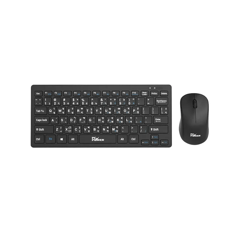 PC Power PCK-226 + PCM-936 Wireless Keyboard & Mouse Combo with Bangla