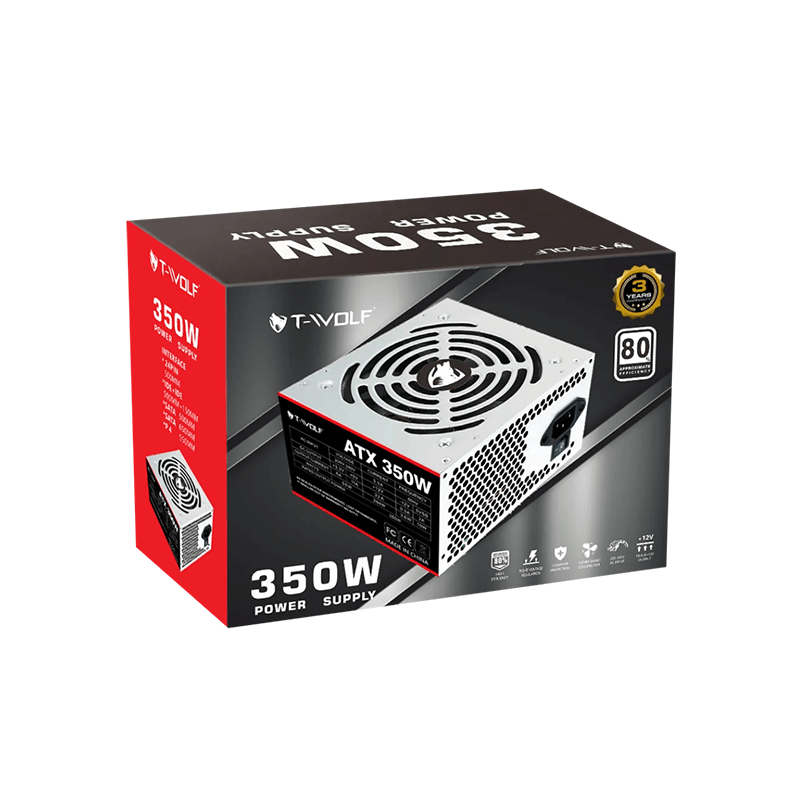 T-Wolf ATX Power Supply With Cable - 350W