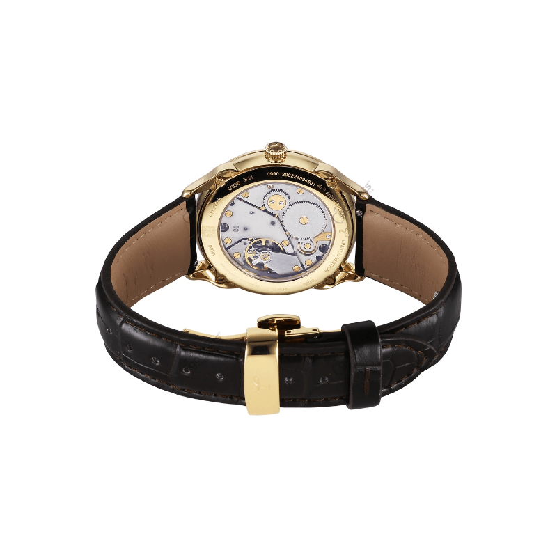 Titan 40 years Slim Mechanical 5609GL01 18 KT Gold Case With Leather Strap Women’s Watch