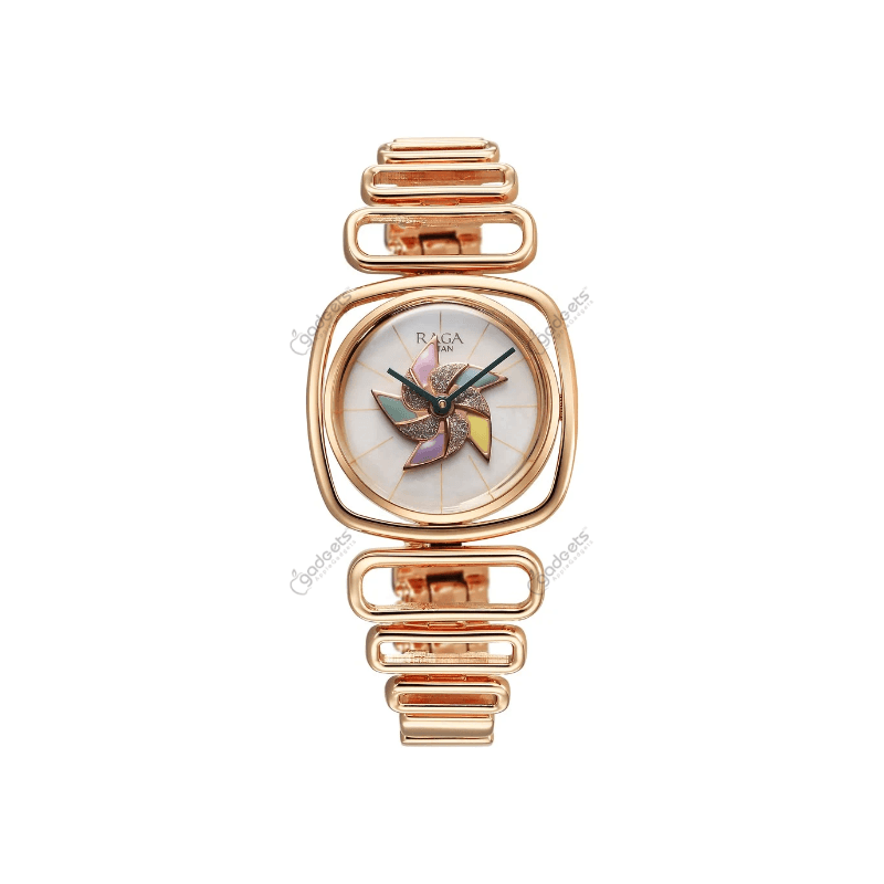 Titan Raga Memoirs Pinwheel NT95256WM01 Quartz Analog Metal Strap Women’s Watch