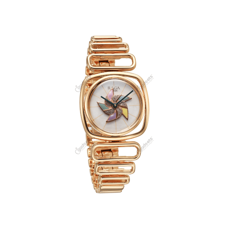 Titan Raga Memoirs Pinwheel NT95256WM01 Quartz Analog Metal Strap Women’s Watch