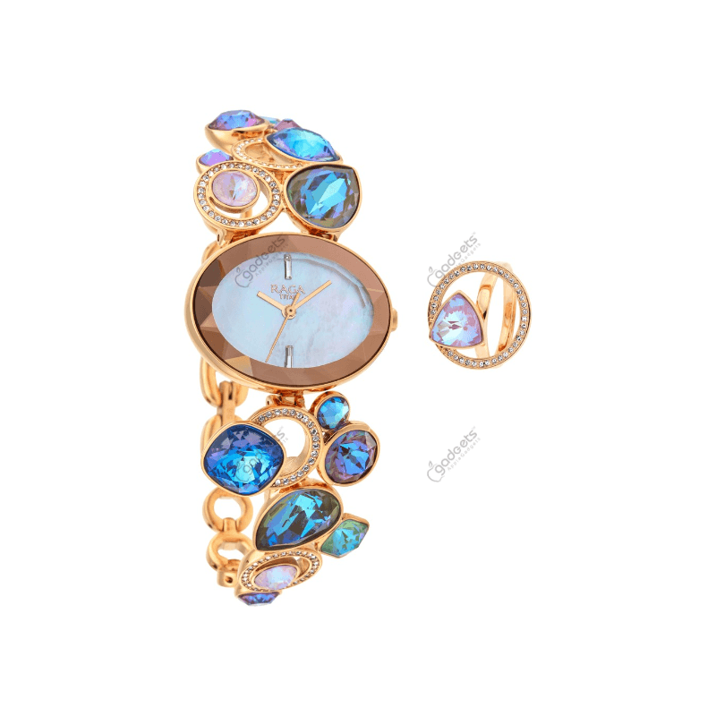Titan Raga Moments Of Joy NT95126WM01F Quartz Analog Rose Gold Metal Strap Women’s Watch