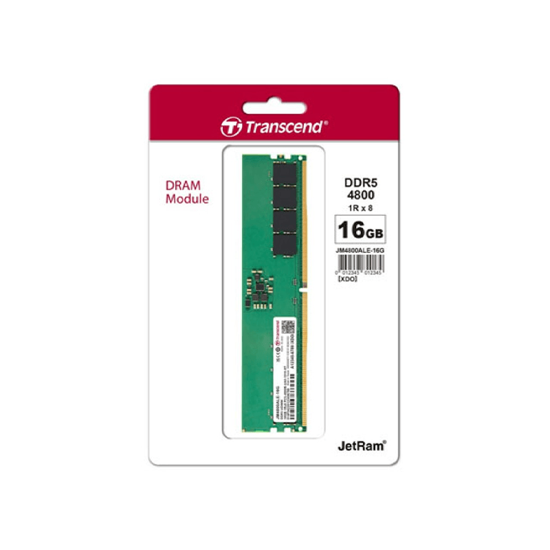 Transcend JetRAM 16GB DDR5 4800MHz U-DIMM Desktop RAM