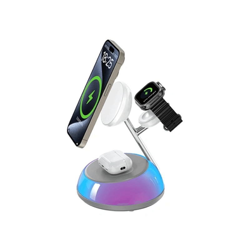 Wiwu Aurora Qi2 3 in 1 Wireless Charger - 15W