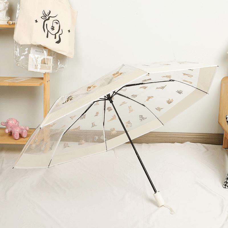 ChromaClarity 23-inch Color-Block Automatic Tri-Fold Umbrella