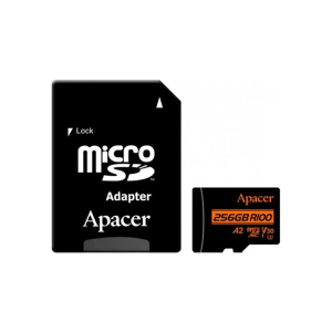 Apacer R100 UHS-I U3 V30 A2 MicroSDXC Memory Card with Adapter