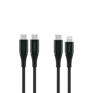 Nokia P8200C Combo USB-C & Lightning Data Cable 1.25m- Green