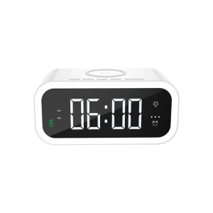 WiWU Wi-W015 Digital Clock with Wireless Charger and Light - 15W