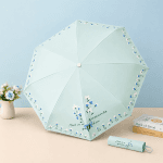 Floral Print Dual-Color Folding Umbrella