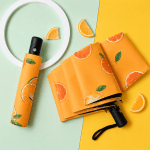 Fruit Print Design Protective Folding Umbrella