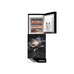 Minister M-266 Blue Marble Lotus Black Full Match Refrigerator - 266L