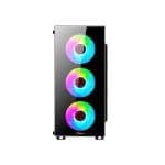 PC Power PP-GS2404 BK Crystal Glass Elite ATX Mid Tower Gaming Casing