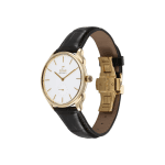 Titan 40 years Slim Mechanical 5609GL01 18 KT Gold Case With Leather Strap Women’s Watch