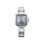 Titan Slim Square 95291SM01 Quartz Analog Silver Color Stainless Steel Strap Women’s Watch